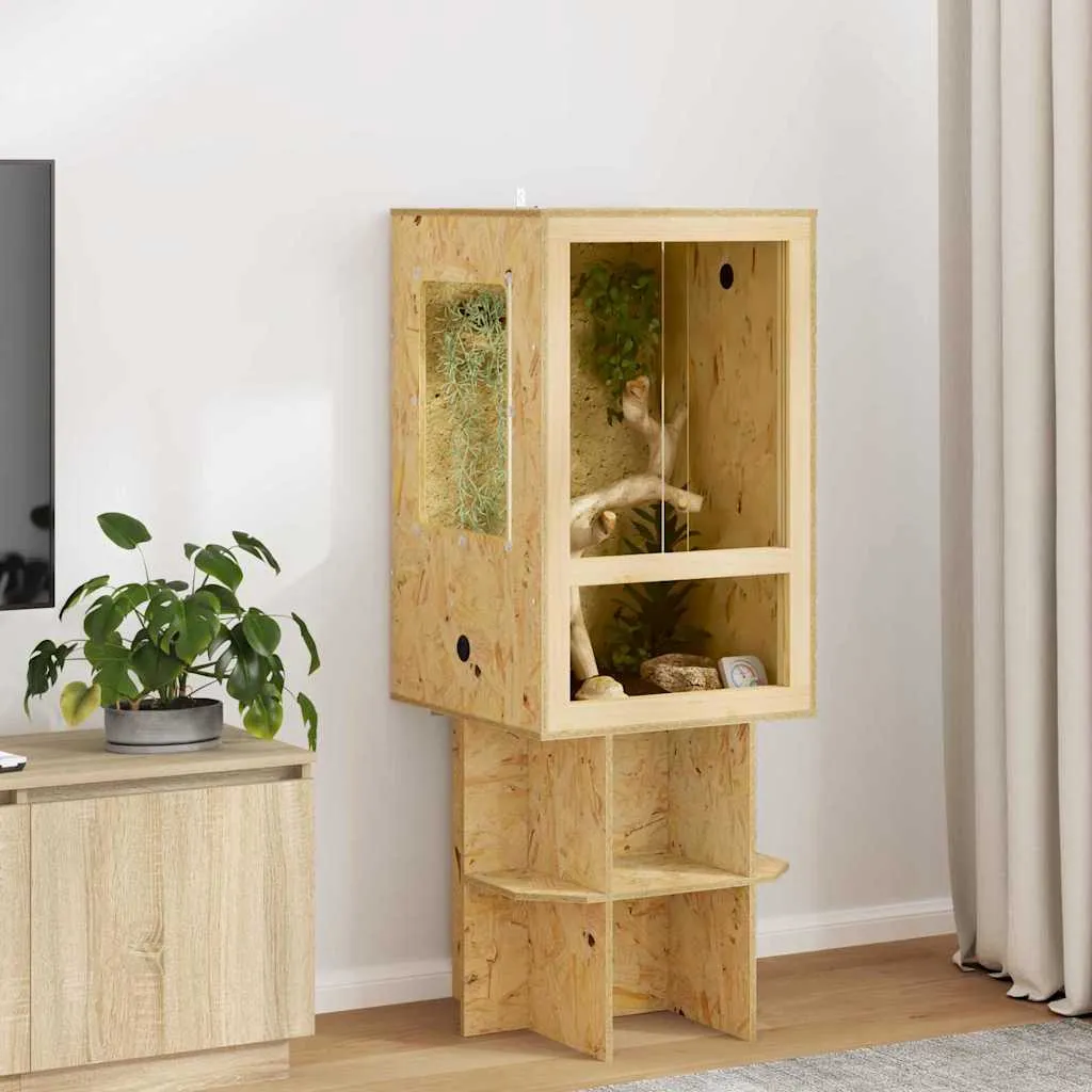 vidaxl terarij smeđa 50 x 50 x 80 cm osb - slika 1