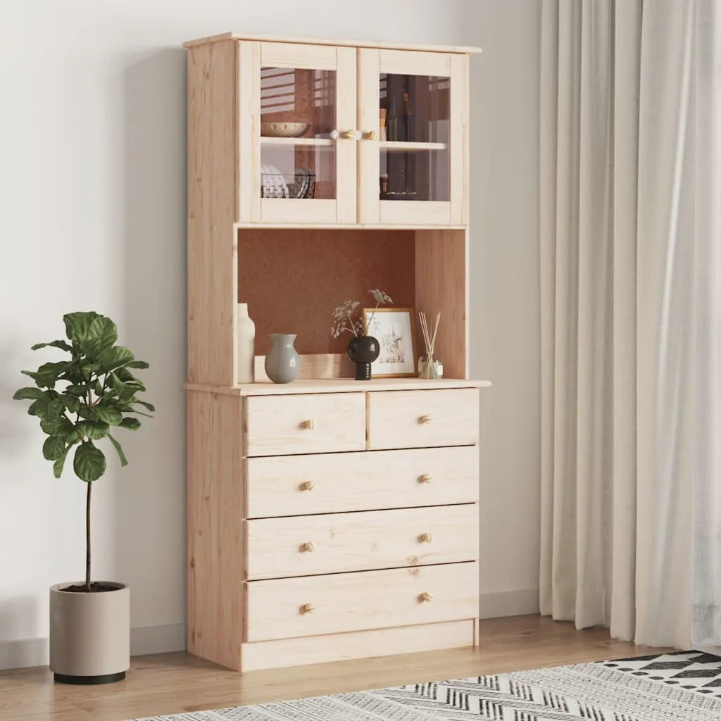 vidaXL Visoka komoda ALTA 77 x 35 x 165 cm od masivne borovine - Venlo