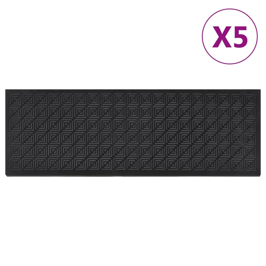 vidaxl gazišta za stepenice 5 kom 25 x 75 cm gumena - slika 1