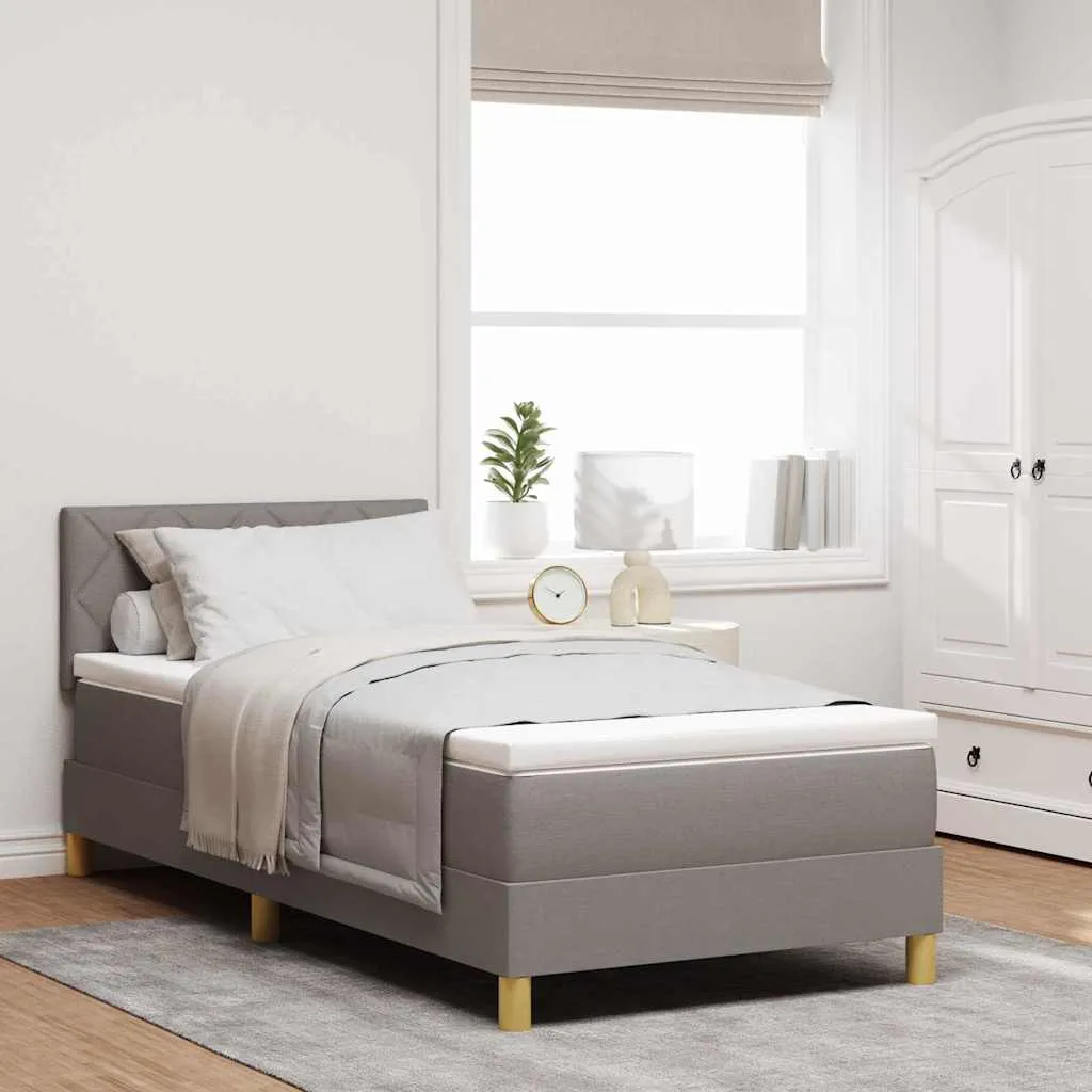 vidaXL Krevet s opruga kutije Sivo-smeđa 90 x 200 cm tkanina - Venlo