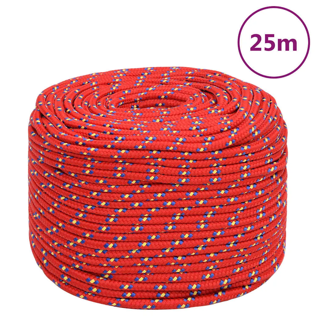 vidaxl brodski konop crveni 8 mm 25 m od polipropilena - slika 1