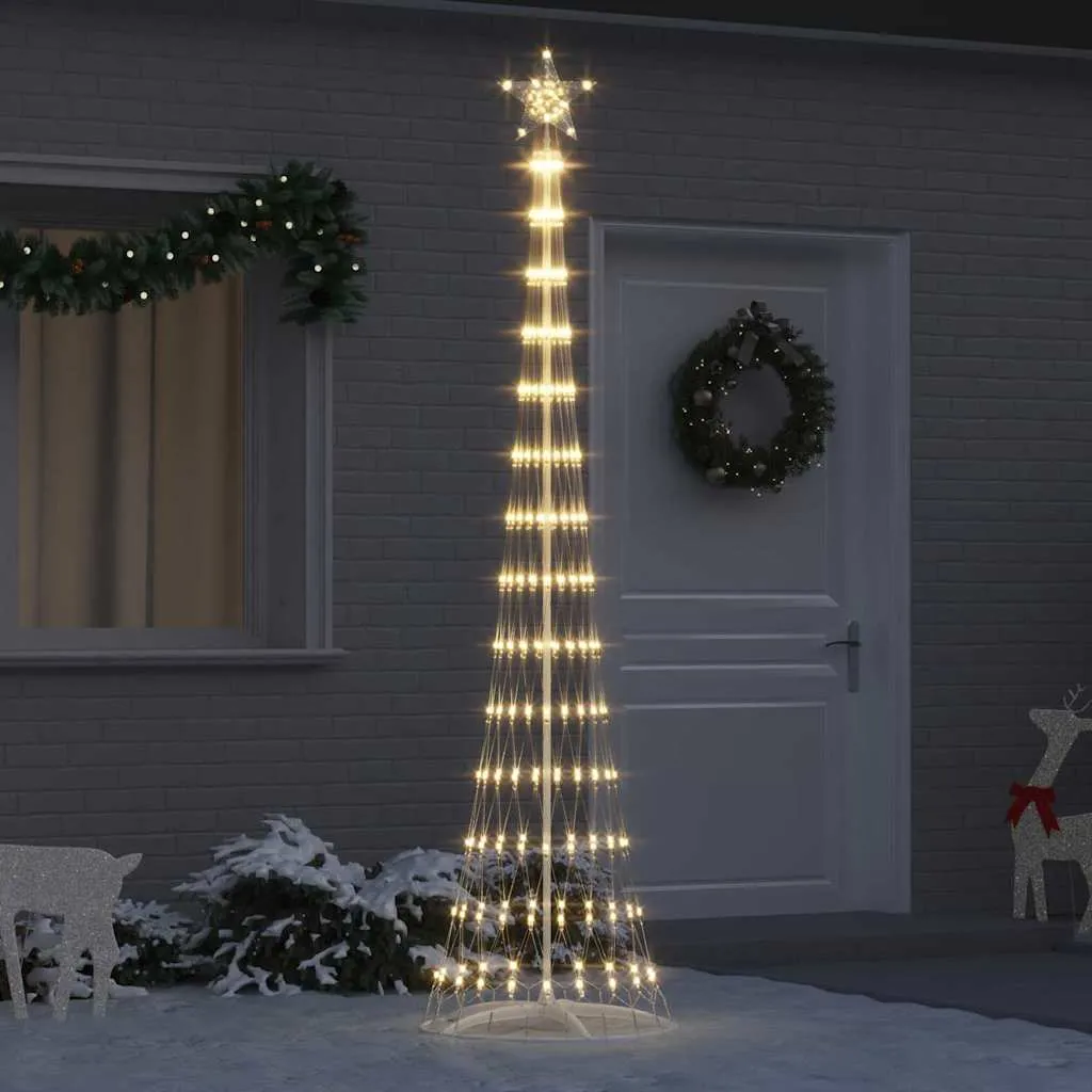 vidaxl led božićno drvce topla bijela 250 cm metal - slika 1