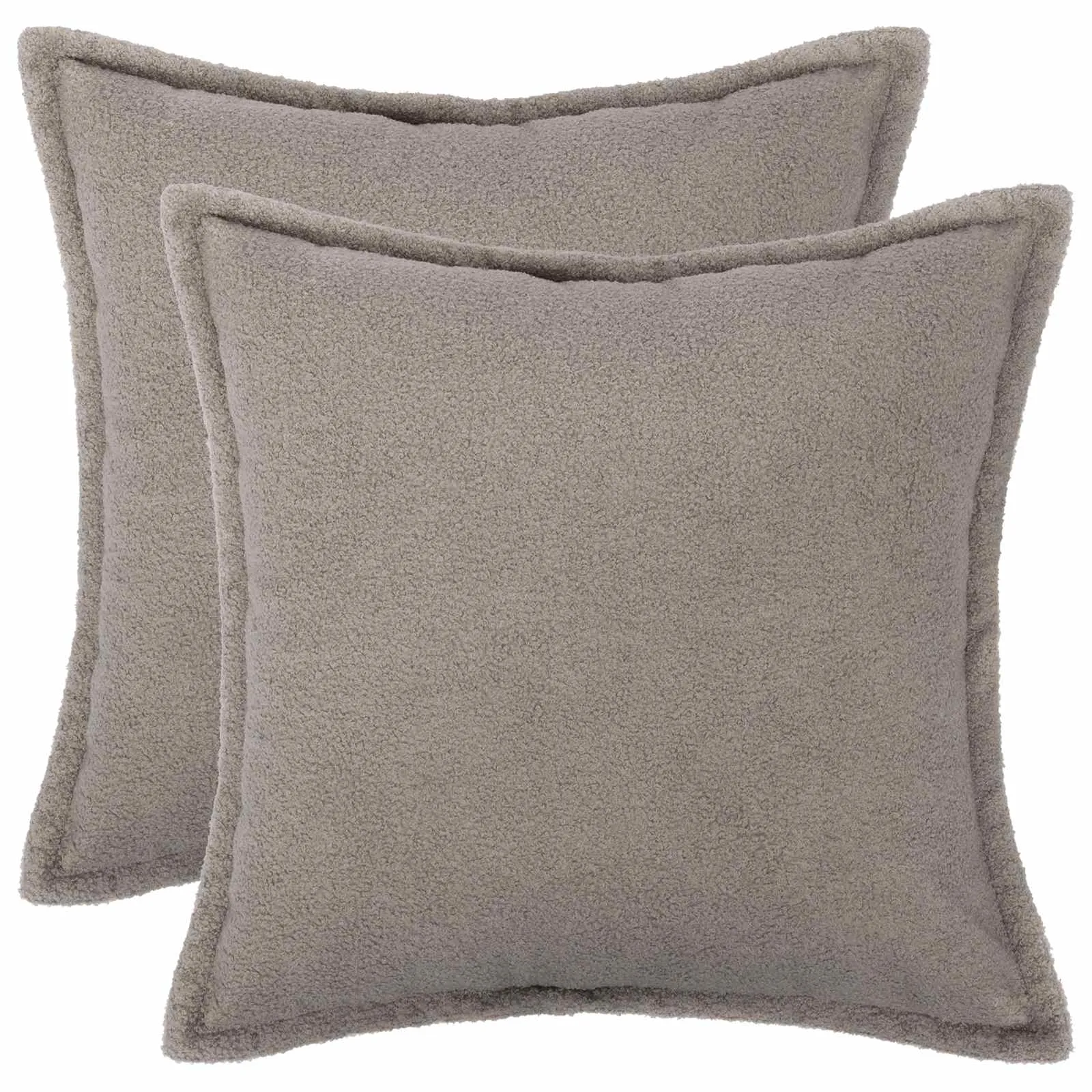 vidaxl presvlaka za jastuk 2 pcs houten svjetlosiva 40 x 40 cm bouclé - slika 1