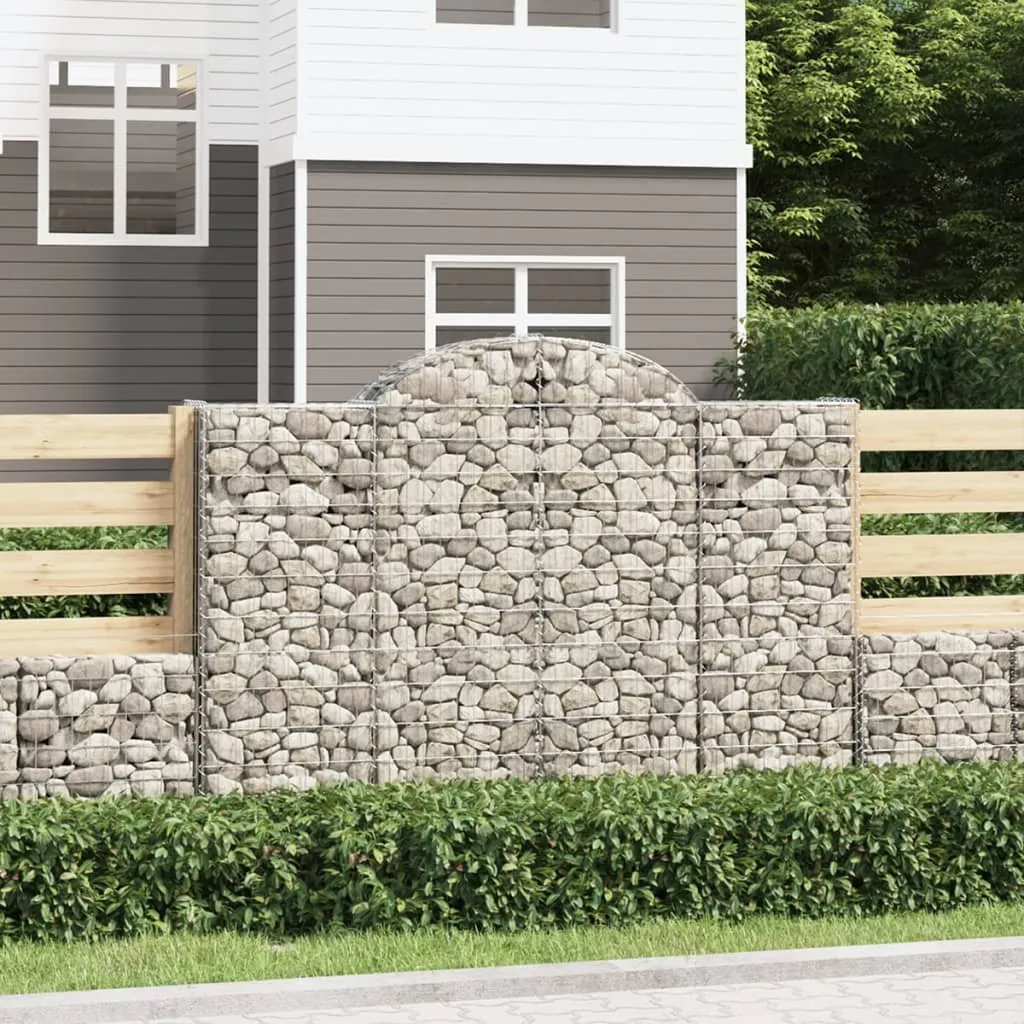 vidaXL Gabionska košara s lukom 200x50x140/160 cm pocinčano željezo - Venlo