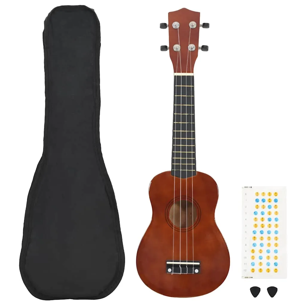 vidaXL Set ukulelea Soprano s futrolom za djecu Natural 23 " - Venlo