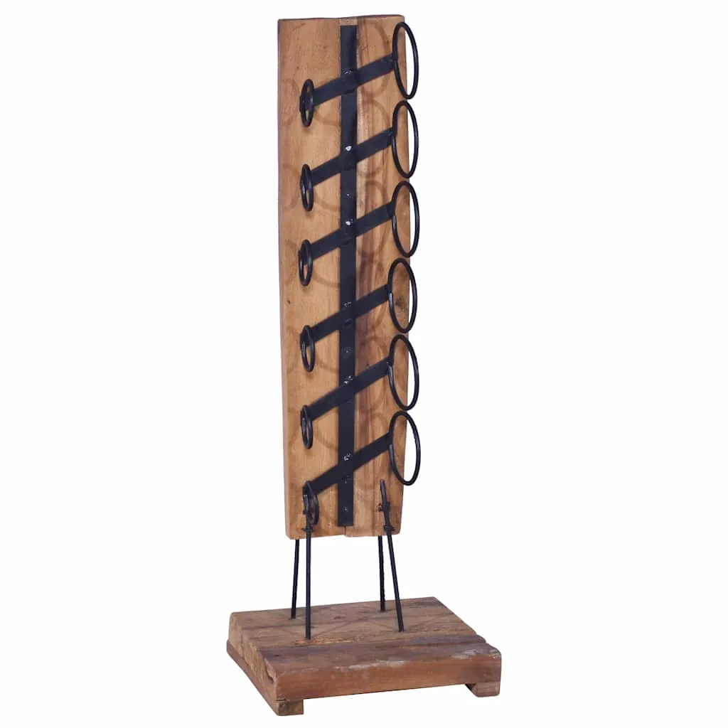 vidaXL Stalak za vino za 6 boca 35 x 35 x 100 cm od masivne tikovine - Venlo