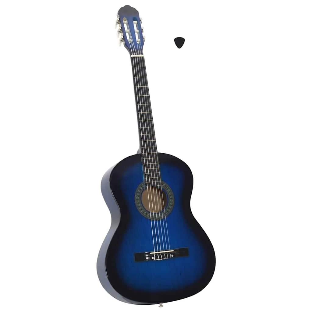 vidaxl klasična gitara za početnike plava 4/4 39" od drva lipe - slika 1