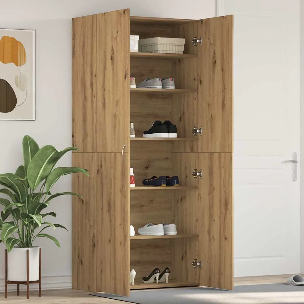 vidaXL Ormar za cipele 80 x 35.5 x 180 cm Konstruirano drvo Smeđa - Venlo