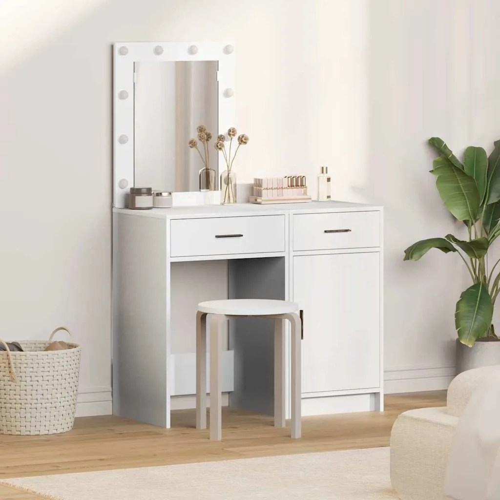 vidaXL Toaletni stol 2 kom. Bijelo 50 x 41 x 135 cm Konstruirano drvo - Venlo