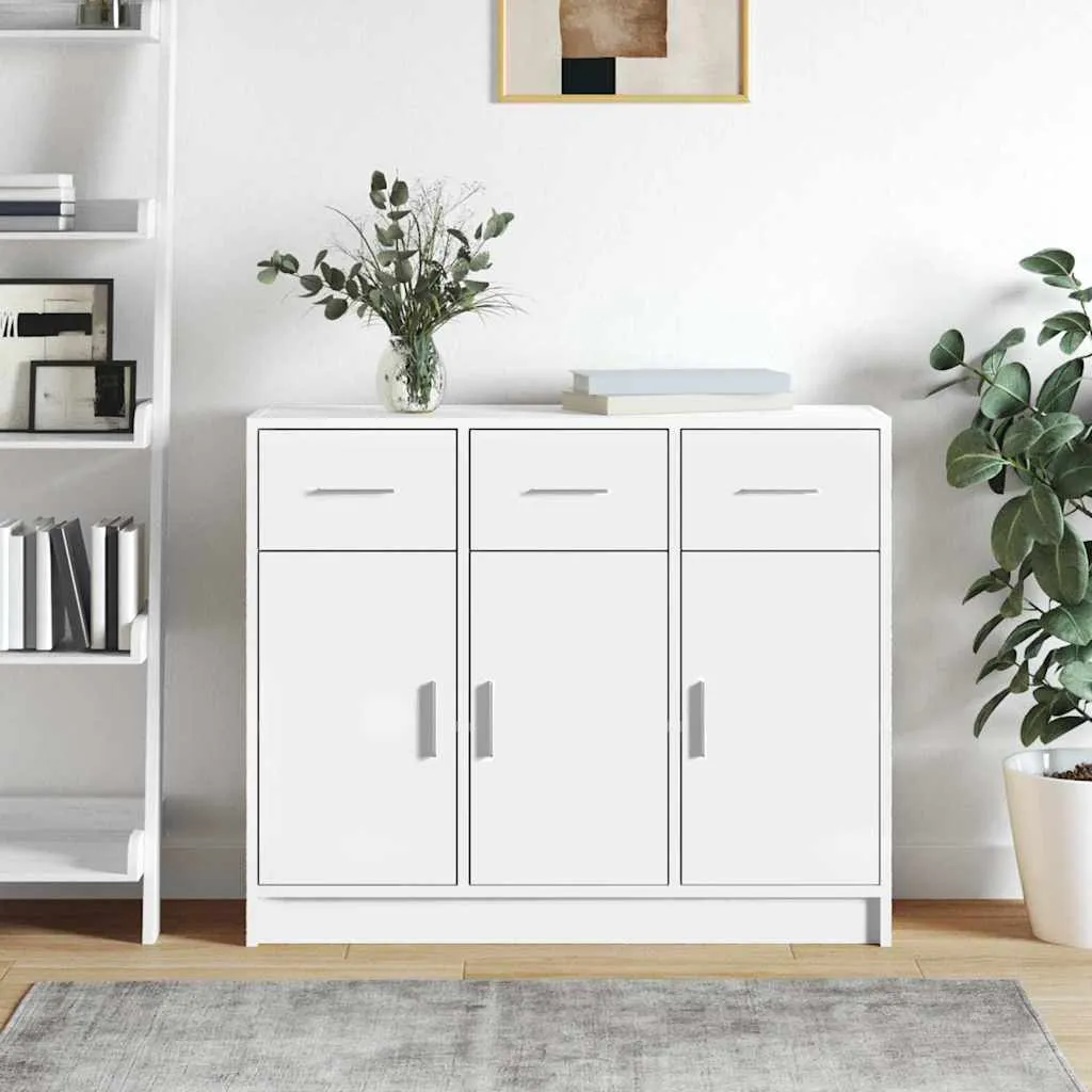 vidaXL Komoda bijela 91x28x75 cm inženjerski drvo - Venlo