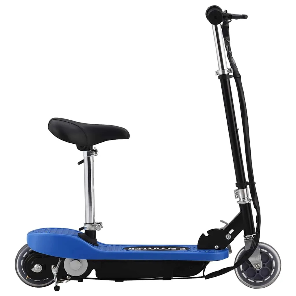vidaxl električni romobil sa sjedalom 120 w plavi - slika 1