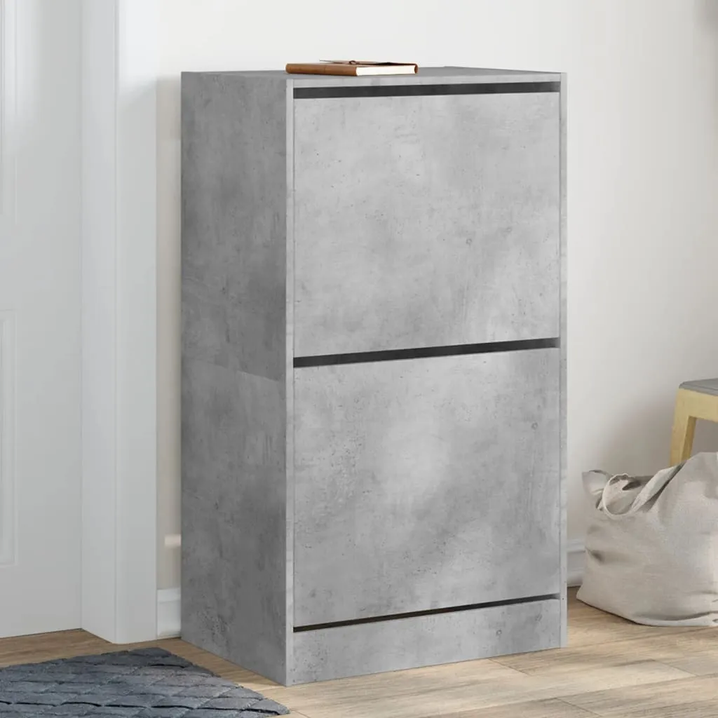 vidaXL Ormarić za cipele s 2 ladice siva boja betona 60 x 42 x 108 cm - Venlo