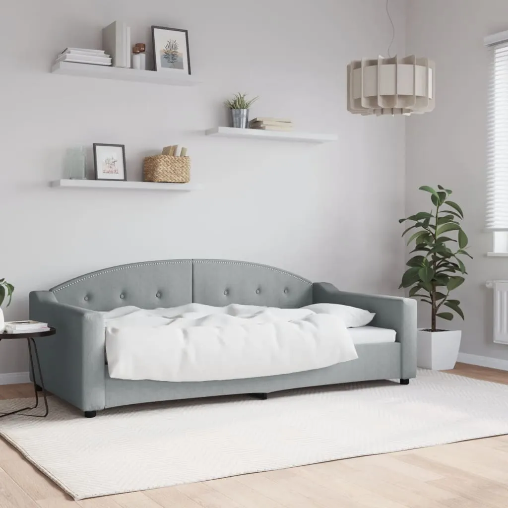vidaXL Dnevni krevet svjetlosivi 90 x 190 cm od tkanine - Venlo