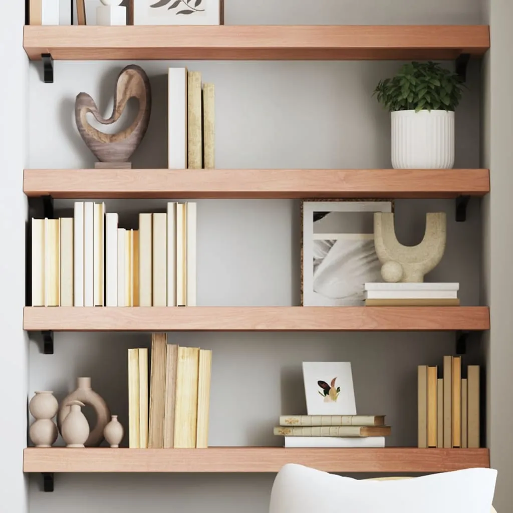 vidaXL Zidna polica svjetlosmeđa 80x30x(2-6) cm obrađena hrastovina - Venlo