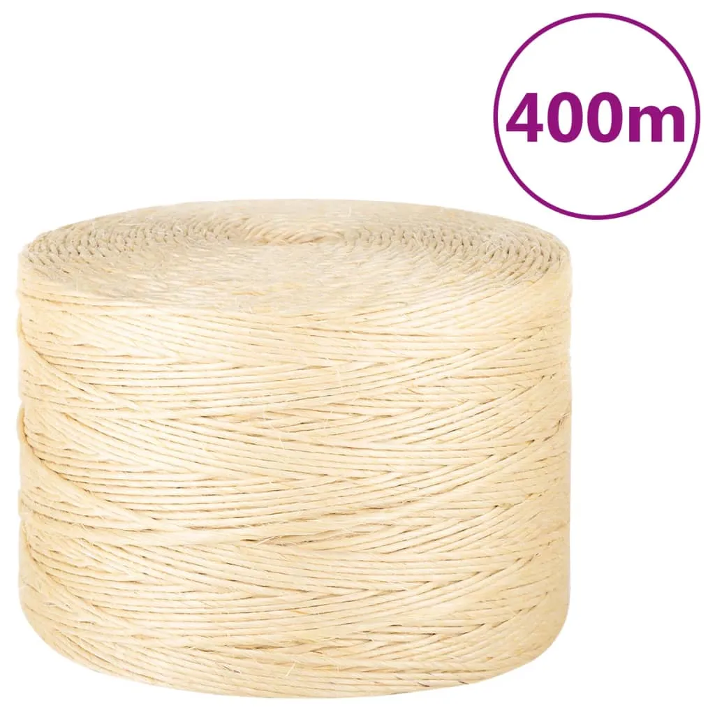 vidaxl uže od 100 % sisala 3 mm 400 m - slika 1