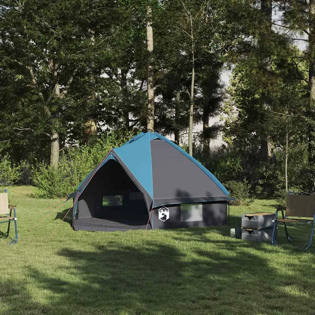 vidaxl tenda za 4 osobe 4 osoba plava i siva - slika 1