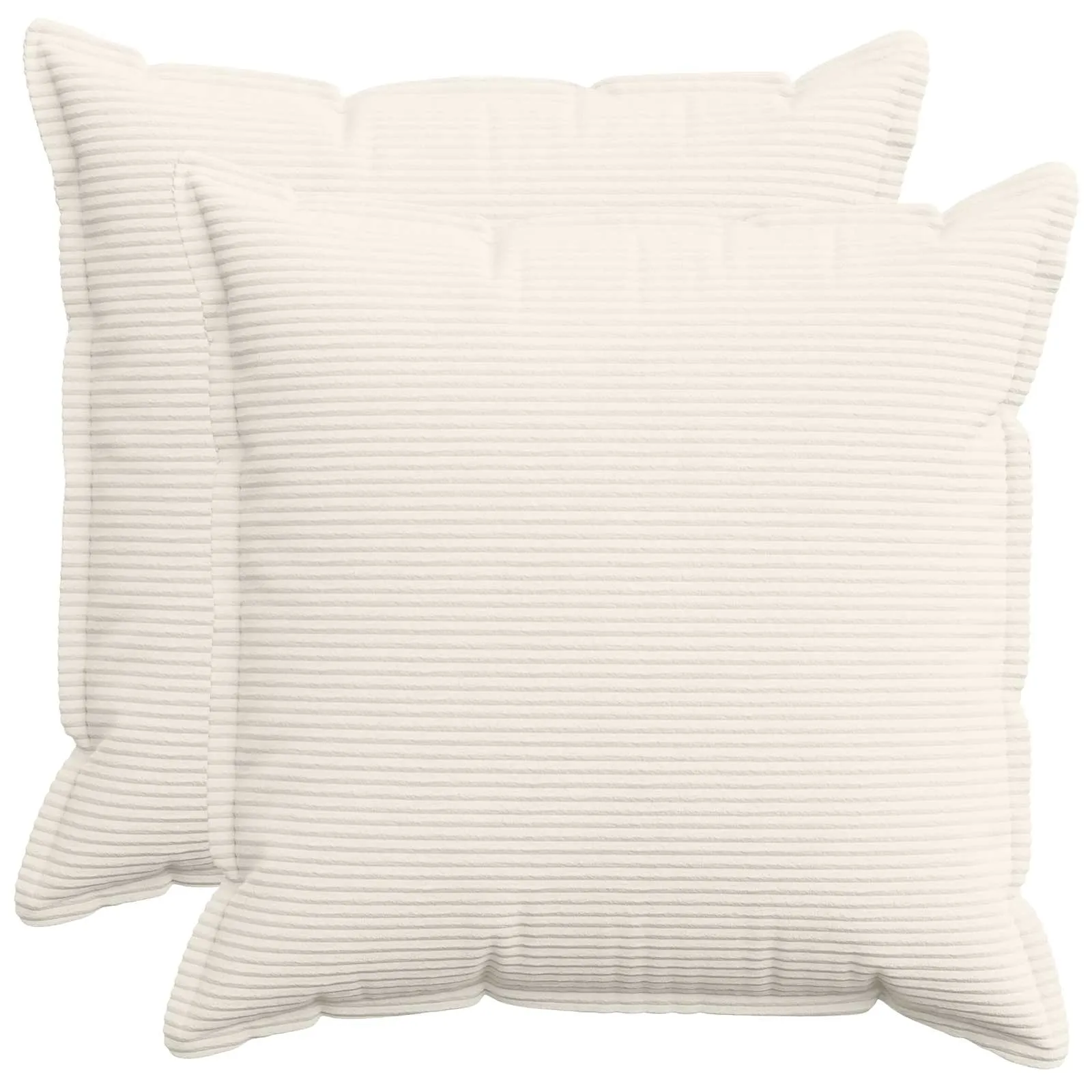 vidaxl presvlaka za jastuk 2 kom. houten krem 60 x 60 cm kord - slika 1
