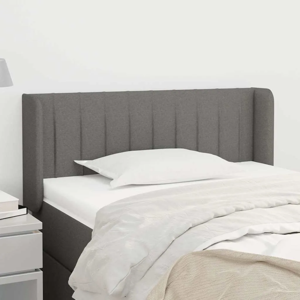 vidaXL Uzglavlje s ušima tamnosivo 83x16x78/88 cm od tkanine - Venlo
