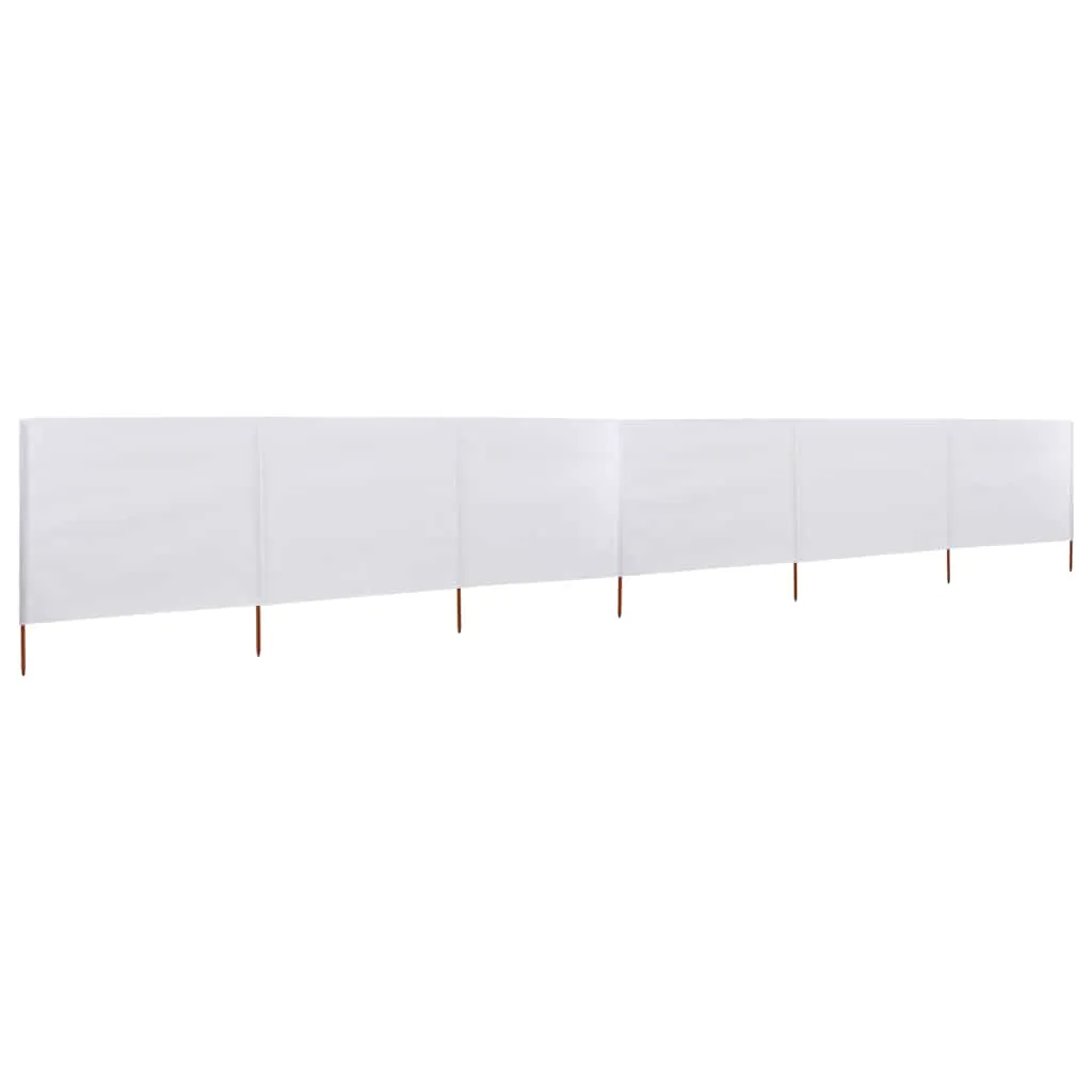 vidaXL Vjetrobran sa 6 panela od tkanine 800 x 80 cm bijeli - Venlo