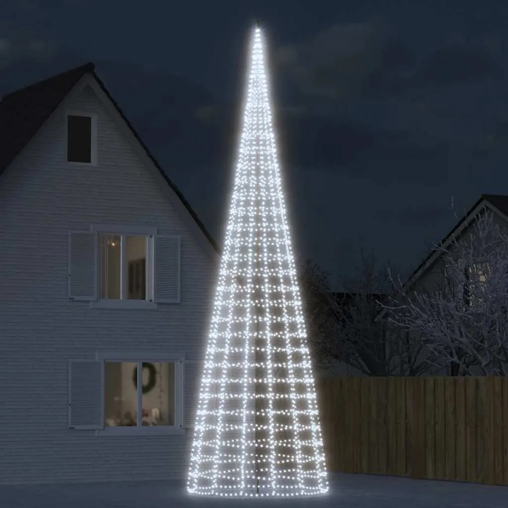 vidaxl led božićno drvce 3000 led hladno bijelo 800cm - slika 1