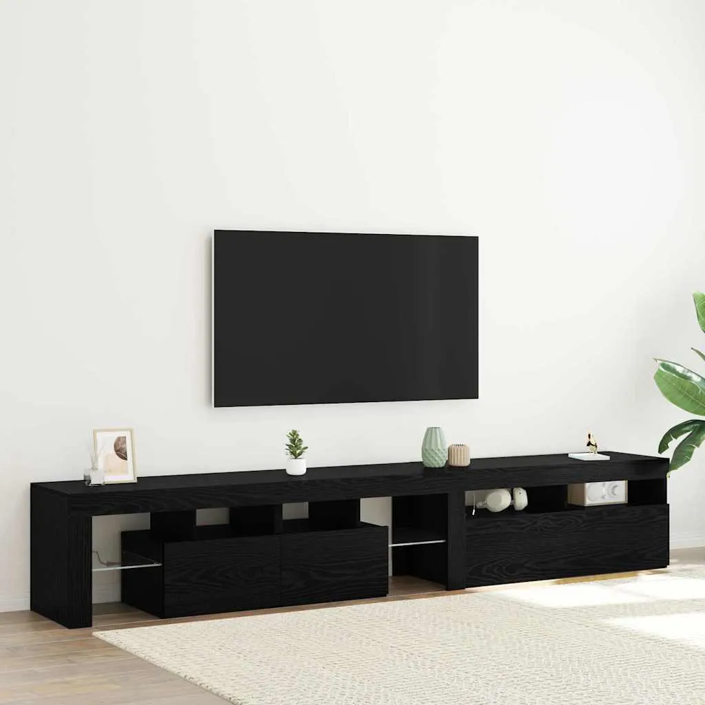 vidaXL TV ormar 2 kom. Crni hrast Konstruirano drvo - Venlo