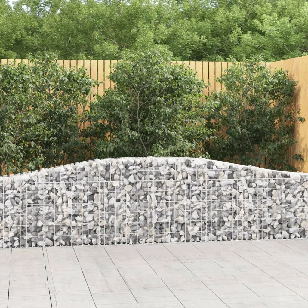 vidaXL Lučne gabionske košare 4 kom 400x30x60/80 cm pocinčano željezo - Venlo