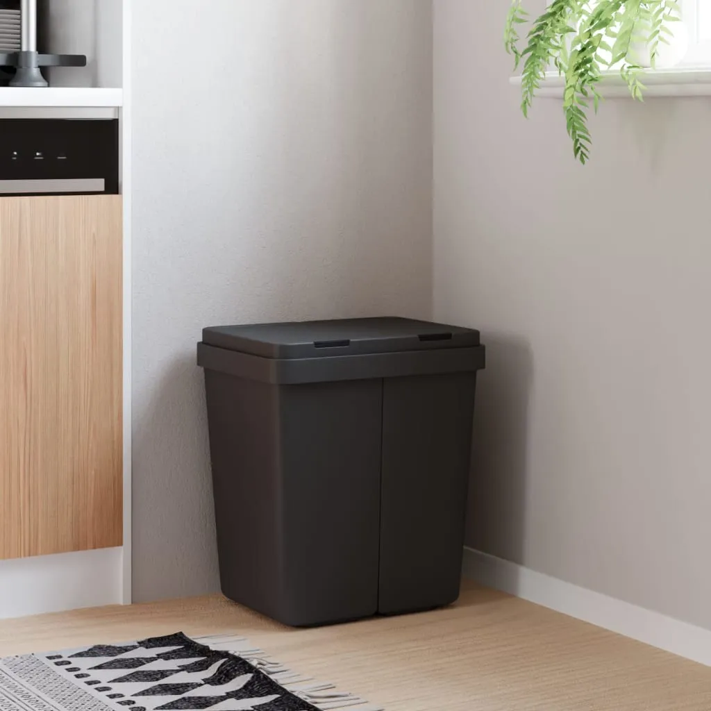 vidaXL Dvostruka kanta antracit 2 x 25 L - Venlo