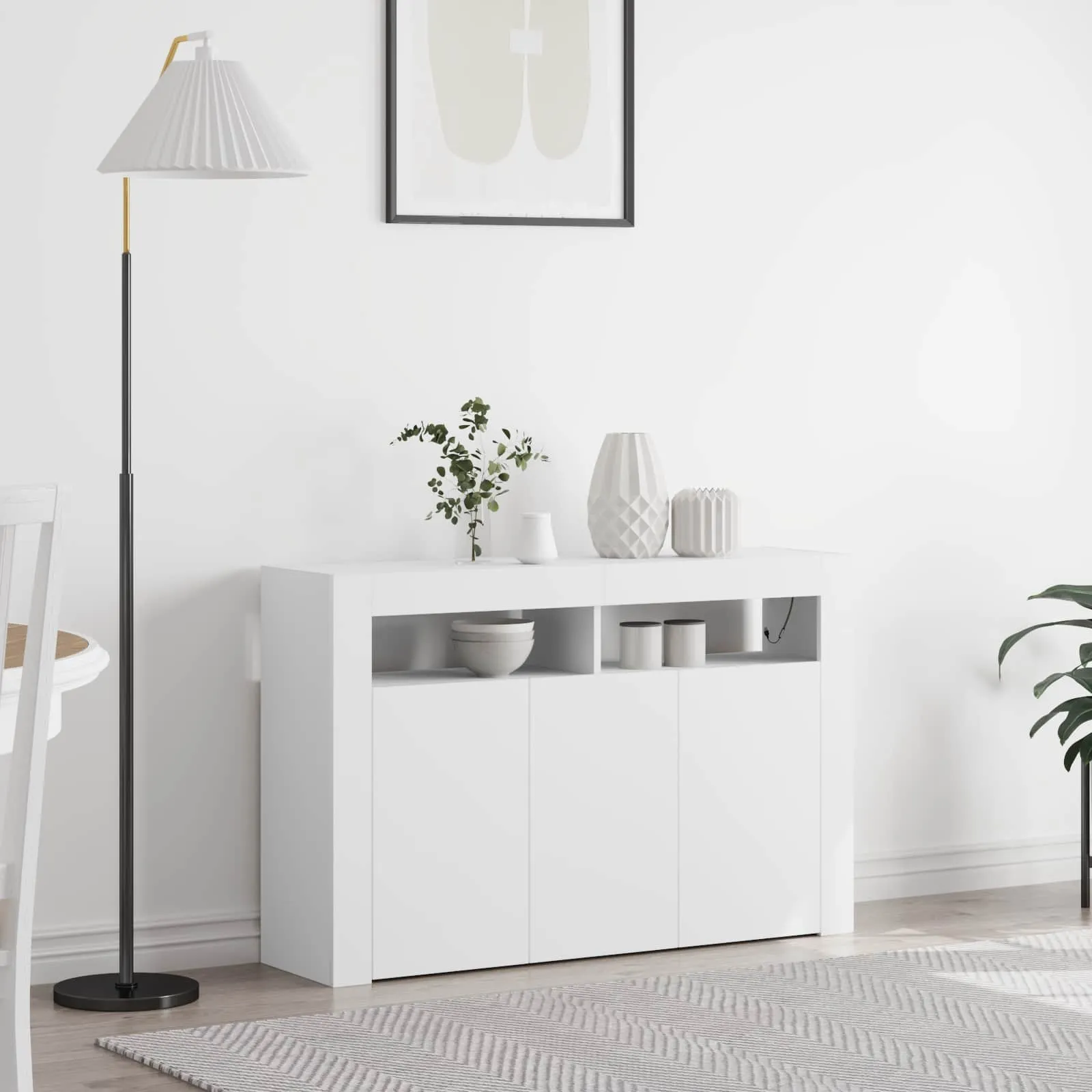 vidaXL Kreveta Bijelo 116 x 30 x 75 cm Konstruirano drvo - Venlo