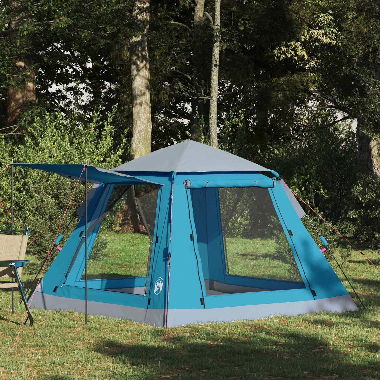 vidaxl 3-osobni plava 185t polyester - slika 1