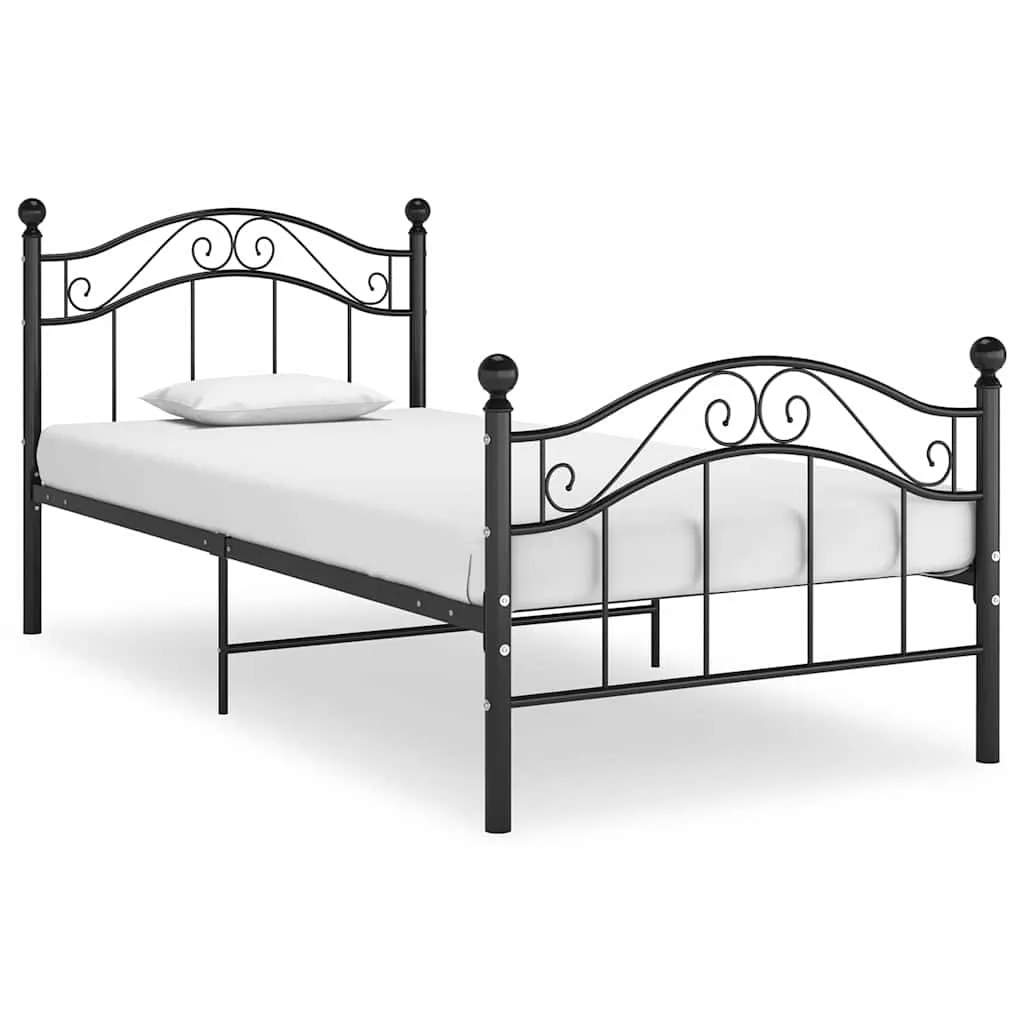 vidaXL Okvir za krevet crni metalni 100 x 200 cm - Venlo