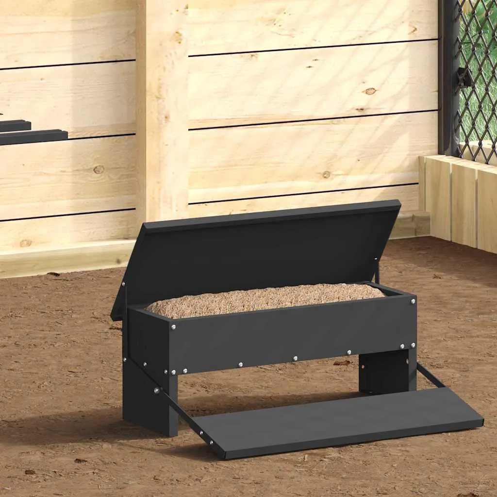 vidaxl feeder s nogom za piliće crna 48,5 x 39,5 x 19 cm 5 kg - slika 1