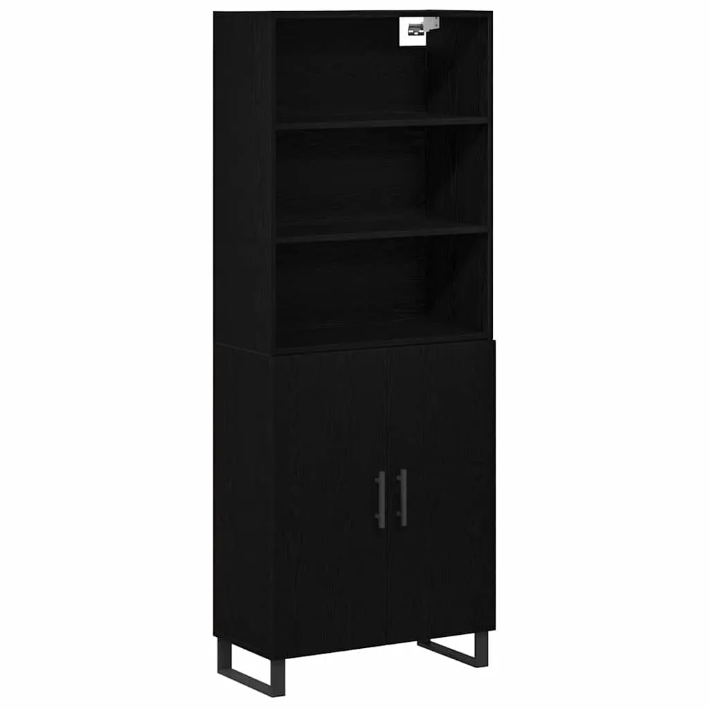 vidaXL Highboard 2 kom. Crni hrast 69,5 x 34 x 180 cm - Venlo