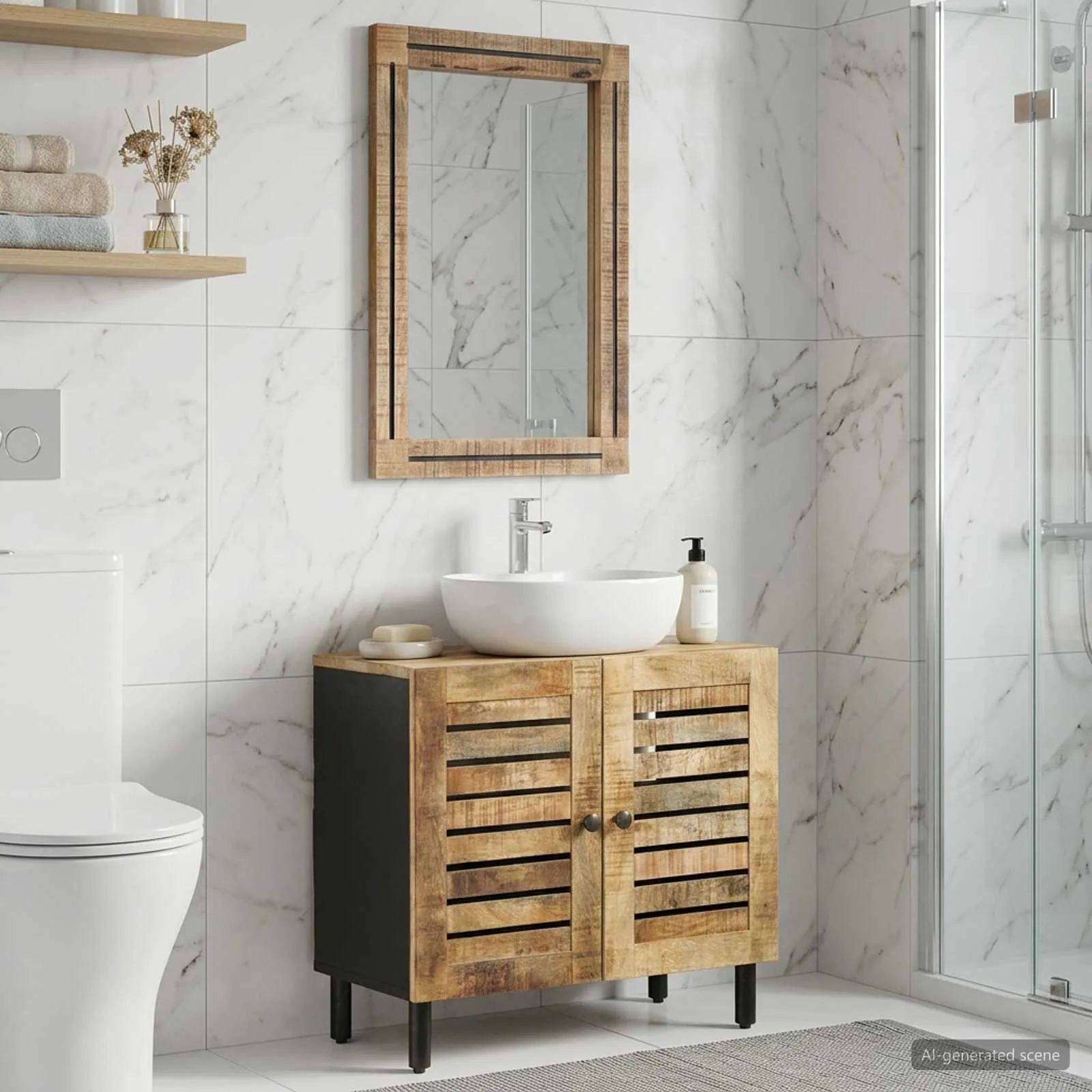 vidaXL Set ormarića za kupaonicu 2 kom. Prirodna 62 x 33 x 58 cm - Venlo