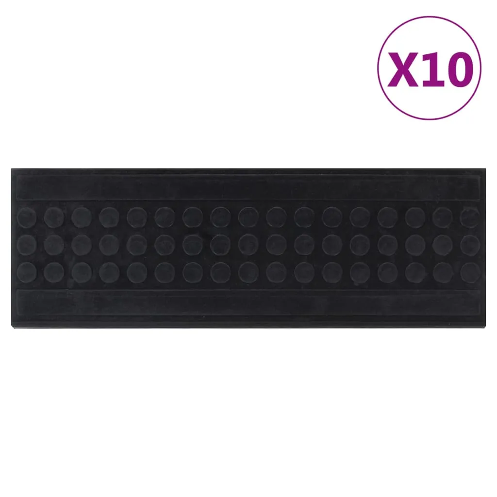 vidaxl gazišta za stepenice 10 kom 25 x 75 cm gumena - slika 1