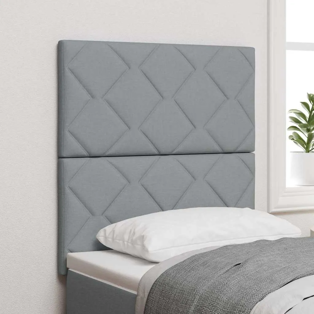 vidaXL LED glava kreveta Svijetlo siva tkanina - Venlo
