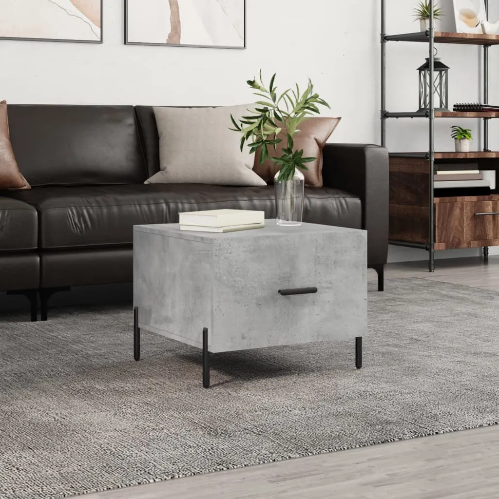 vidaXL Stolić za kavu siva boja betona 50x50x40 cm konstruirano drvo - Venlo