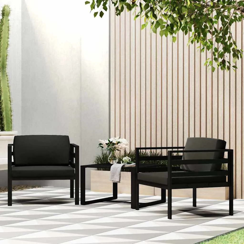 vidaXL Sofa za jednu osobu s jastucima aluminijska antracit - Venlo