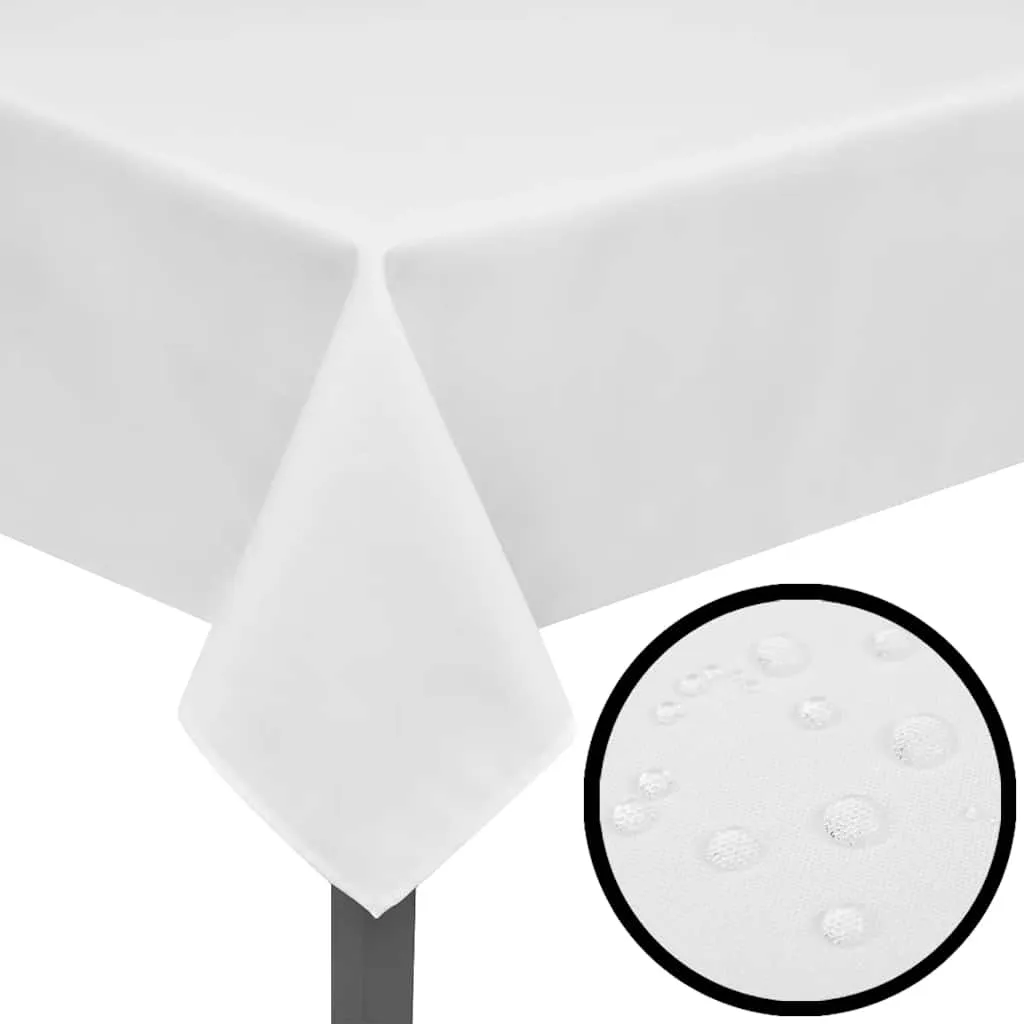 vidaxl 5 stolnjaka bijela boja 170 x 130 cm - slika 1