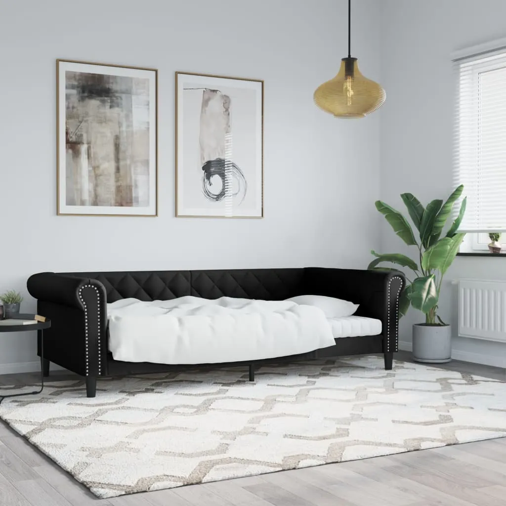 vidaXL Dnevni krevet crni 80 x 200 cm od umjetne kože - Venlo