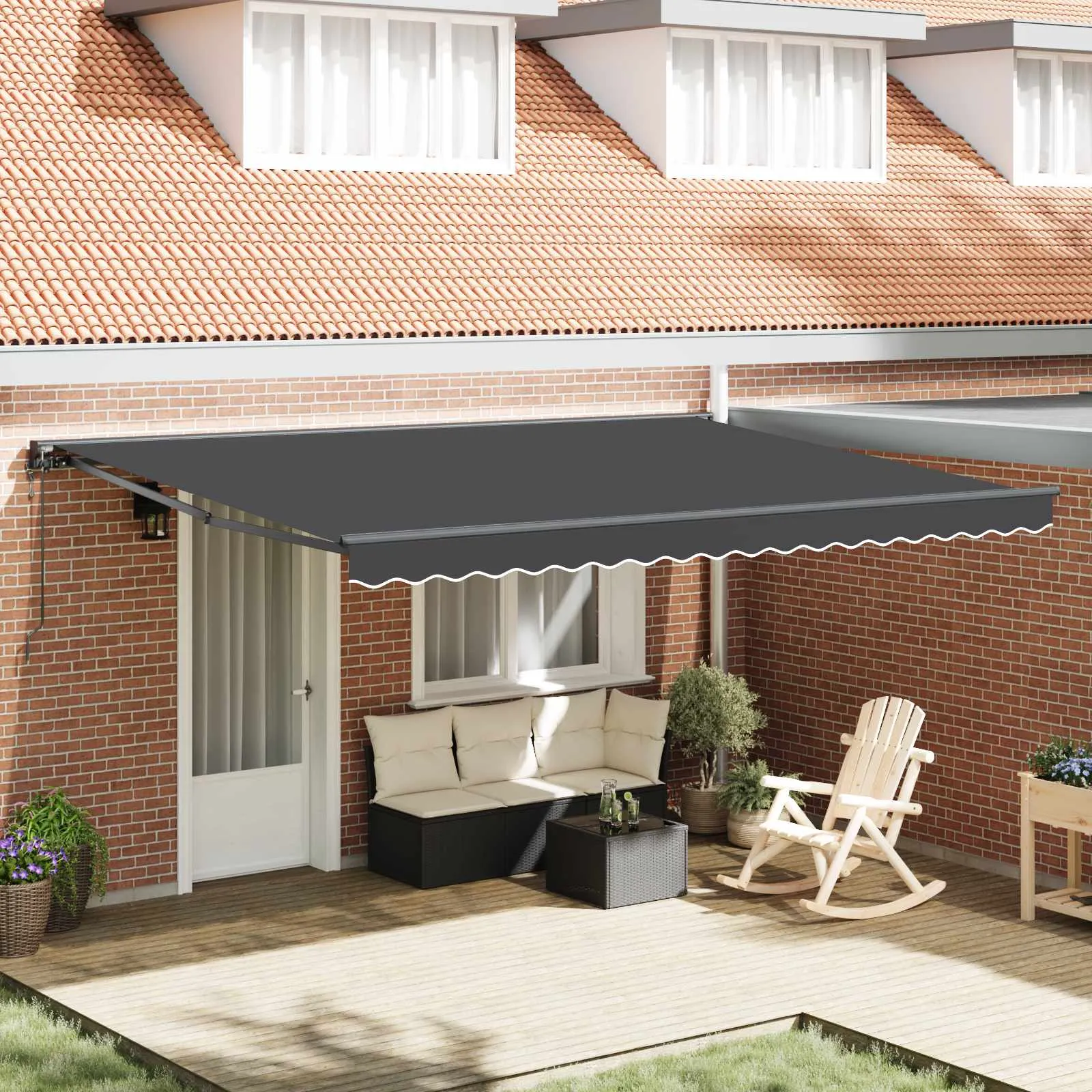 vidaXL Okvir tende Antracit 450 × 300 cm Poliester s PU premazom - Venlo