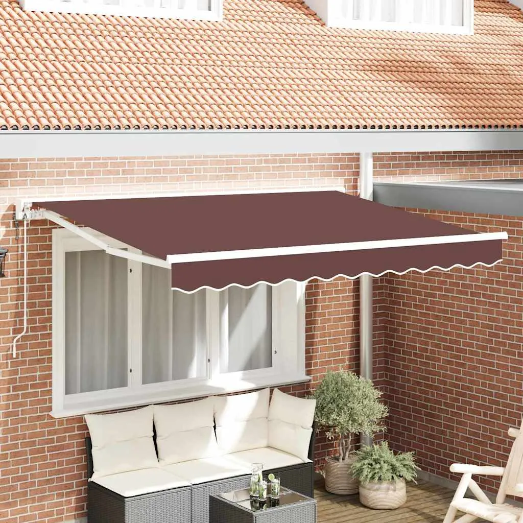 vidaXL Okvir tende Smeđa 350 x 200 cm Poliester s PU premazom - Venlo