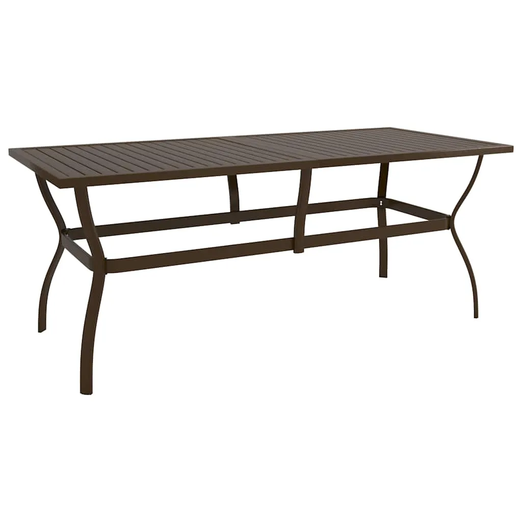 vidaXL Vrtni stol smeđi 190 x 80 x 72 cm čelični - Venlo