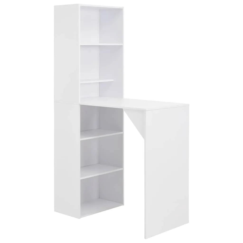 vidaXL Barski stol s ormarićem bijeli 115 x 59 x 200 cm - Venlo