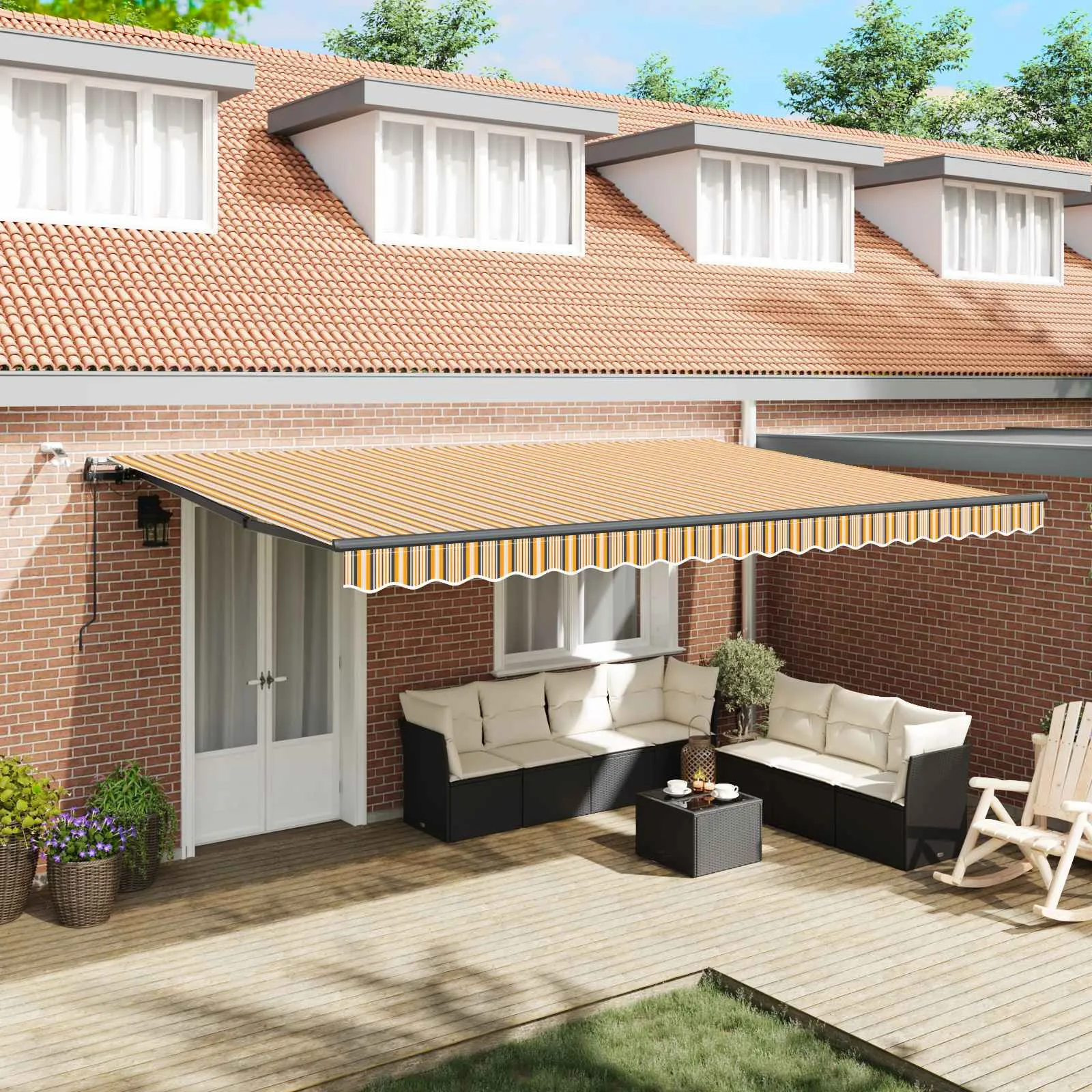 vidaXL Povlačivi tende Šareni 500 × 350 cm Poliester - Venlo