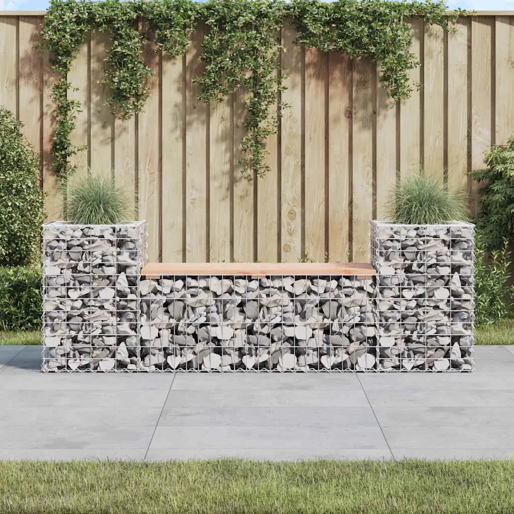 vidaXL Vrtna klupa s gabionskim dizajnom 183x41x60,5 cm drvo duglazije - Venlo