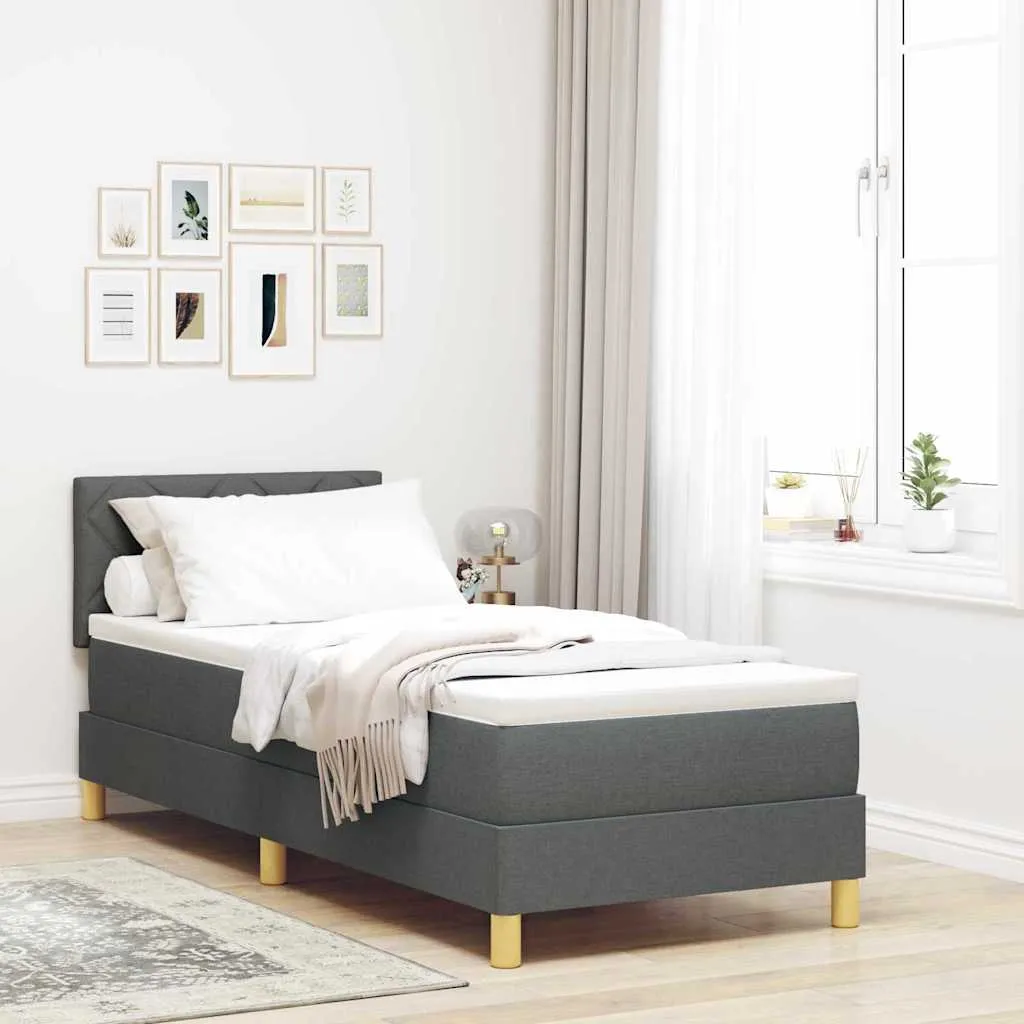 vidaXL Krevet s opruga kutije Tamno siva 80 x 200 cm tkanina - Venlo