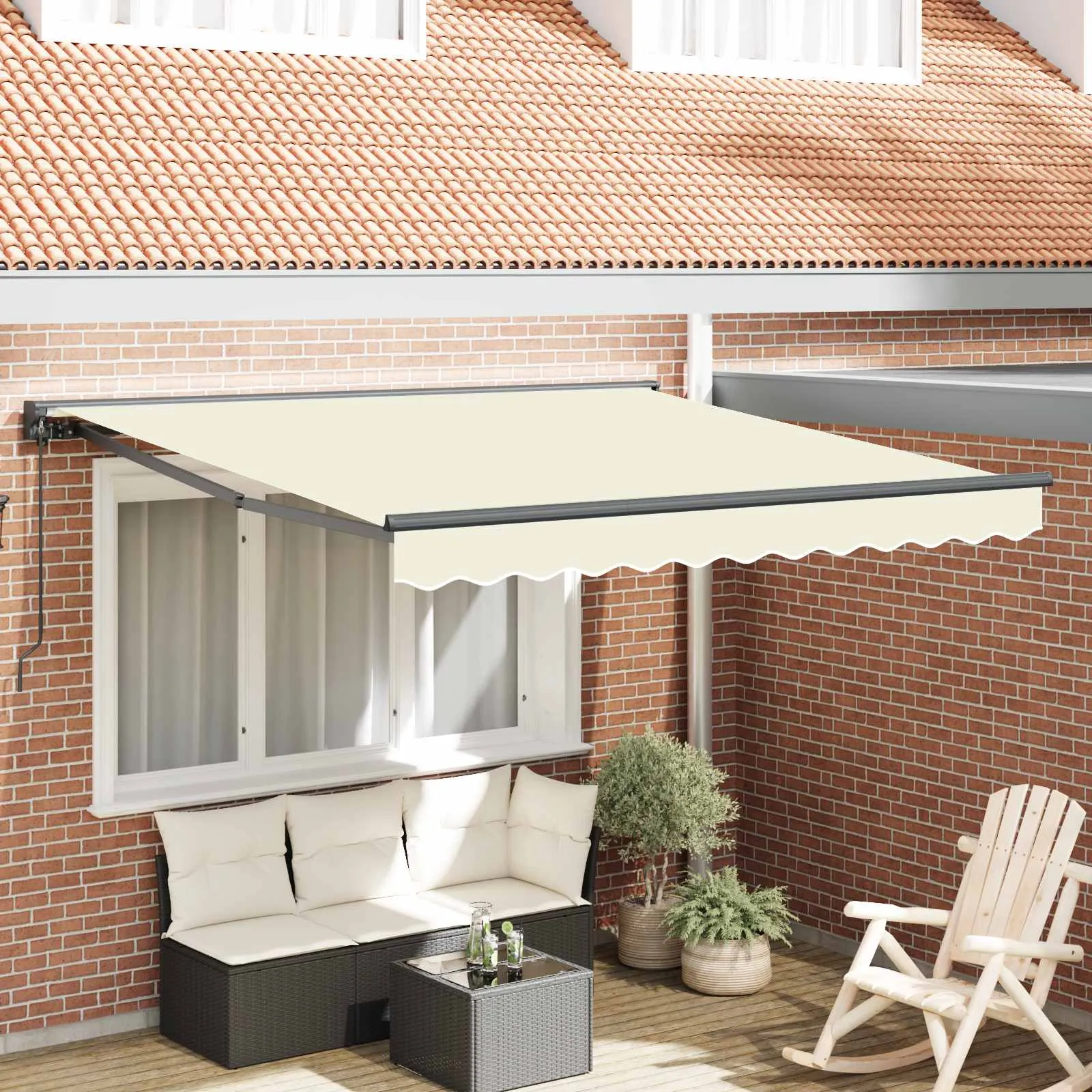 vidaXL Okvir tende Krem 300 x 250 cm Poliester s PU premazom - Venlo