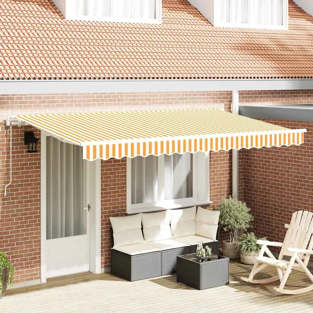 vidaXL Povlačivi tende Žuta 350 x 200 cm tkanina - Venlo