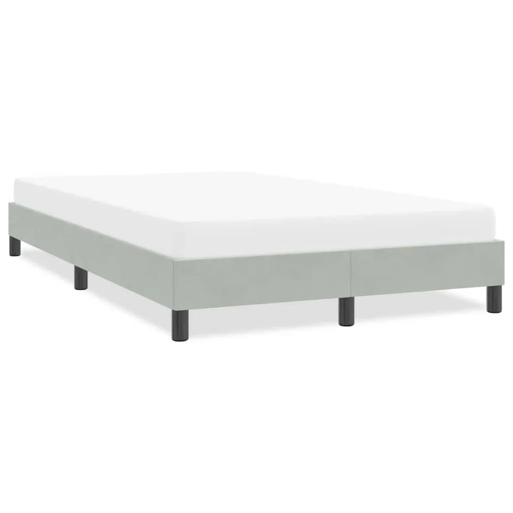 vidaxl okvir kreveta bez madraca svijetlo sivi 120x210 cm baršun - slika 1