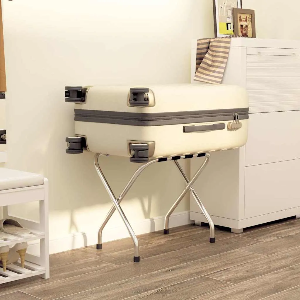 vidaxl stalak za prtljagu crno-srebrni 56 x 40 x 49 cm - slika 1